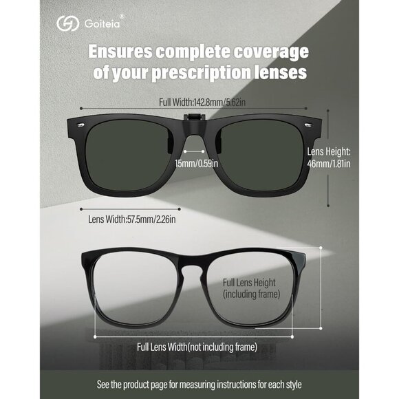 Clip On Sunglasses Women Men Polarized UV400 Concel Glasses Retro Style main image 4